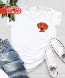 funny dachshund dog middle finger pocket t shirt for dog moms unique dog mama tee gift ideas for pet lovers oa6tl