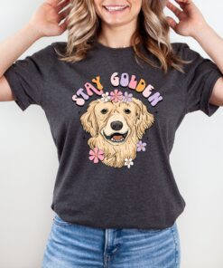 funny dog mom shirt stay golden cute dog lover tee for golden retriever owners unique gift for dog lovers vnu1a