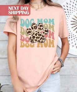 funny dog mom shirt with leopard print paw best dog mama tee ideal for dog lovers unique gifts for new dog moms s1gg4