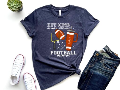 funny football mama shirt for stressed moms cute colorful mom life tee perfect for game day and mothers day 6m1rt scaled