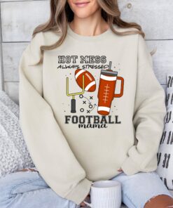 funny football mama shirt for stressed moms cute colorful mom life tee perfect for game day and mothers day yjxuy