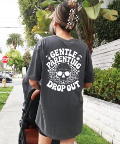 funny gentle parenting dropout t shirt for moms retro graphic tee cute edgy mama shirt trendy mom life apparel 2yd8w