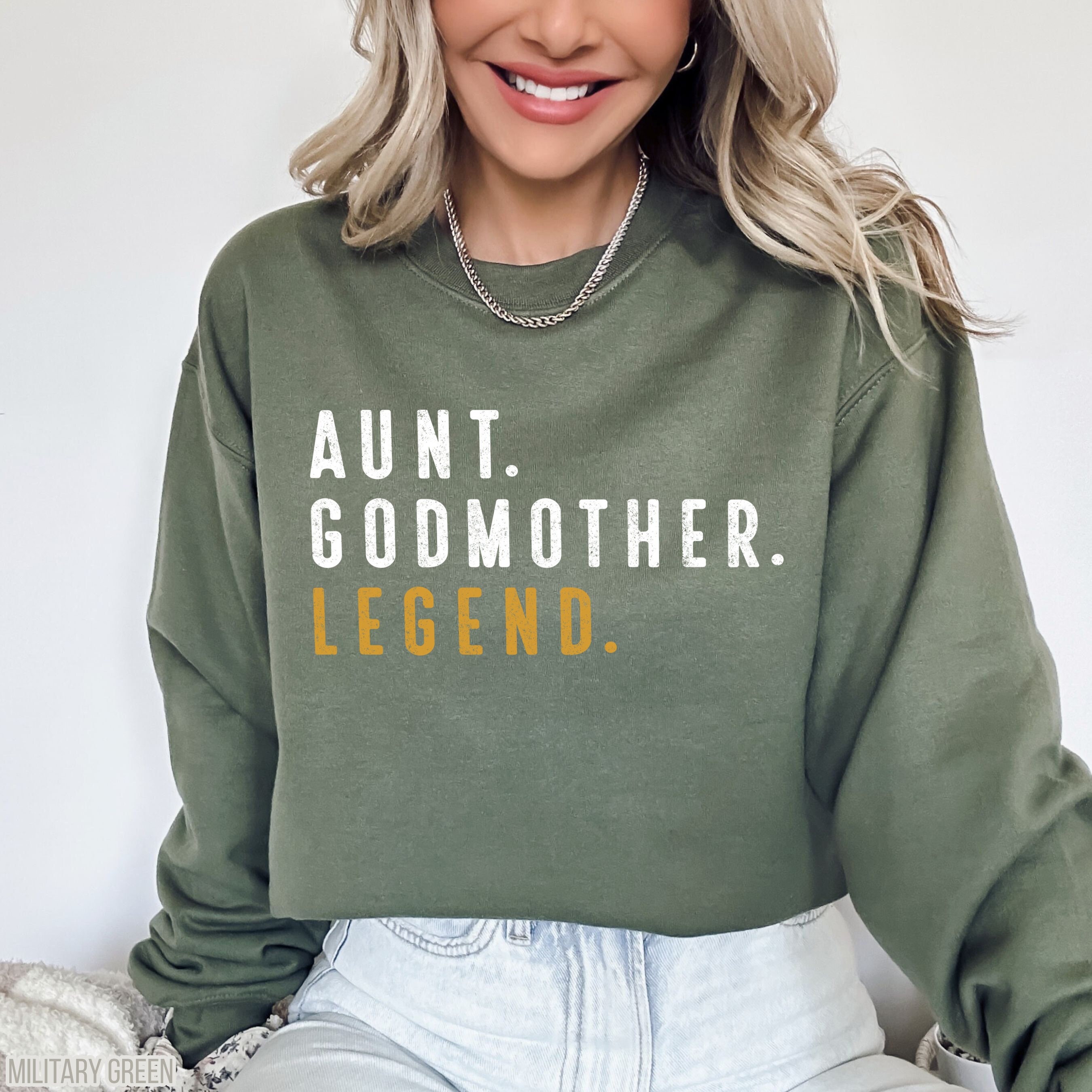 funny godmother sweatshirt for aunt and sister in law unique godmama gift for baby shower and special occasions uwzkb