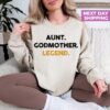 Funny Godmother Sweatshirt for Aunt Gift Godparent Hoodie Unique Baby Shower Sweater Best Godmama Apparel
