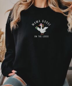 funny goose mama sweatshirt for coffee lovers embroidered pregnancy announcement sweater unique mothers day gift ipoql