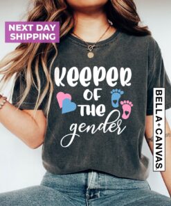 funny keeper of the gender shirt for gender reveal party cute gender reveal t shirt for expecting parents d3vcb