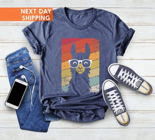 funny llama shirt for llama lovers retro alpaca tee unique gift for him cute llama t shirt perfect for animal enthusiasts