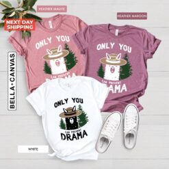funny llama shirt only you can prevent drama t shirt cute llama girl adventure hiking tee for animal lovers g4eat