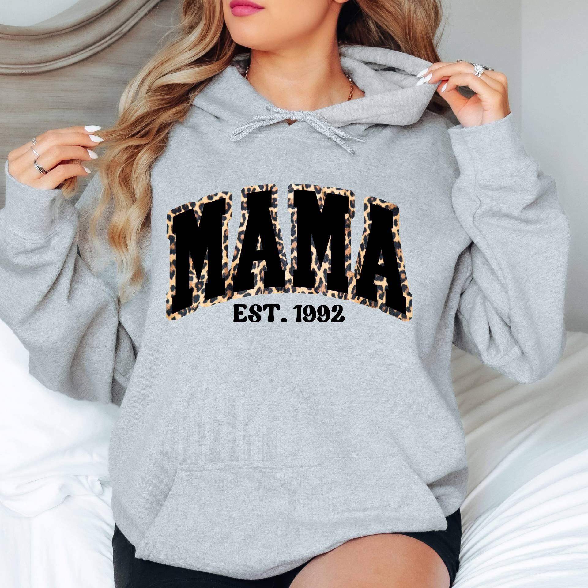 funny mama hoodie with leopard print custom mama est varsity style pink hoodie unique mothers day gift for moms aktyw