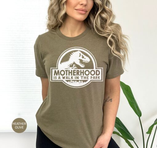 funny mamasaurus t shirt for moms motherhood is a walk in the park shirt cute mom life tee for mothers day 2w12b