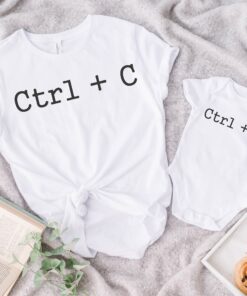 funny matching family shirts ctrl c ctrl v mom and kids tees unique mother daughter gifts for mothers day k7tuw