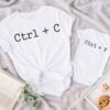 Funny Matching Family Shirts Ctrl C Ctrl V Mom and Kids Tees Unique Mother Daughter Gifts for Mothers Day