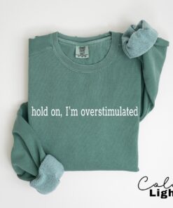 funny mental health sweatshirt hold on im overstimulated mom life shirt best mom ever gift for women nnvdj