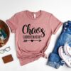 Funny Mom Life Shirt Chaos Coordinator T-Shirt for Moms Womens Crewneck Mothers Day Gift Best Mom Ever Shirt