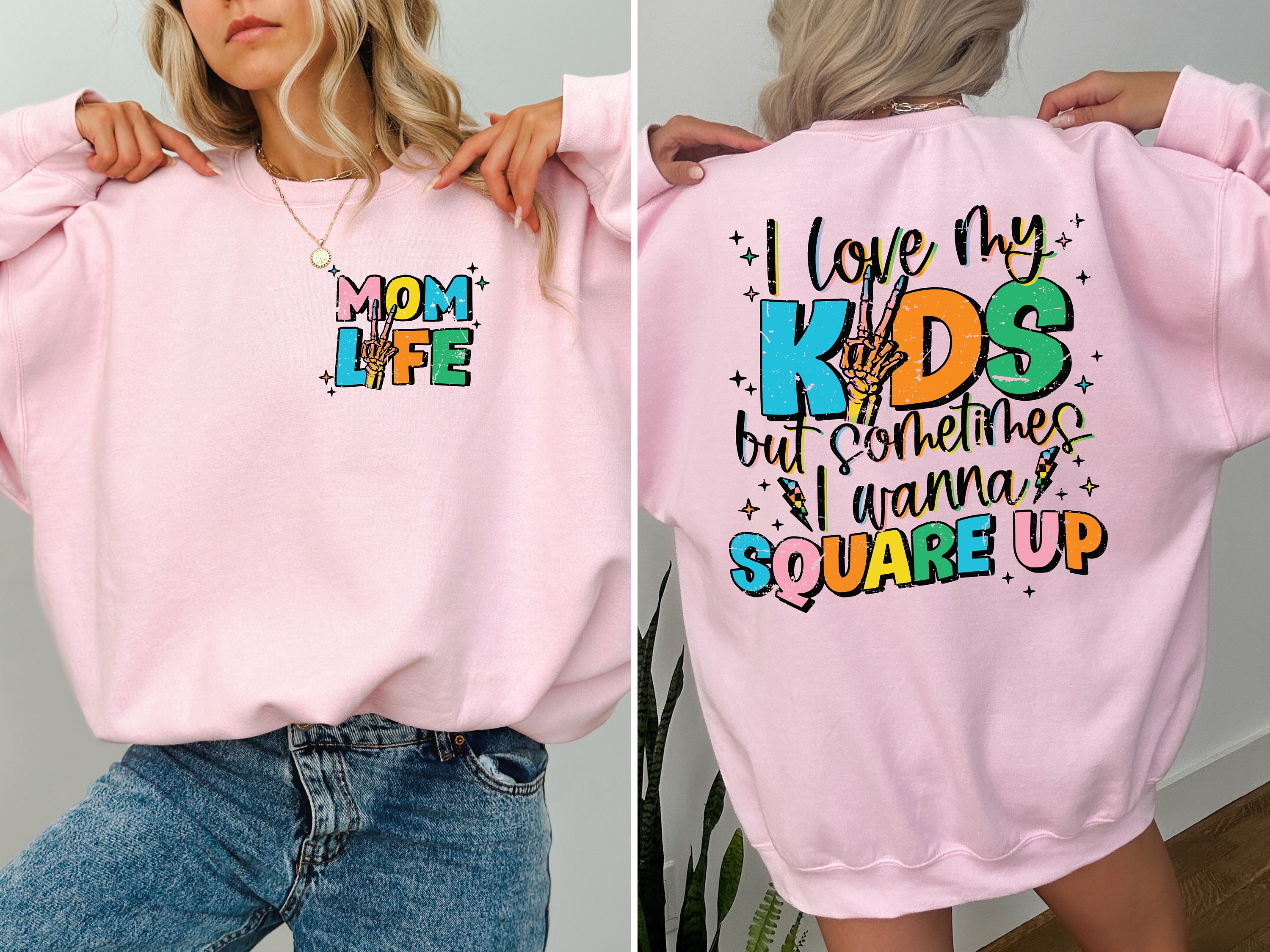 funny mom life shirt i love my kids but sometimes i wanna square up trendy retro tee for mothers day gifts btsuf scaled