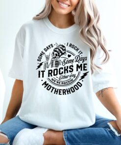 funny mom life shirt some days i rock it some days it rocks me vintage skull tee best mom ever gift for mothers day 7xygq