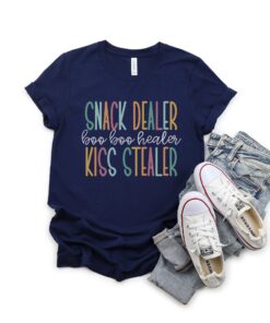 funny mom life t shirt snack dealer boo boo healer kiss stealer best mom ever shirt for mothers day 2022 xudlz