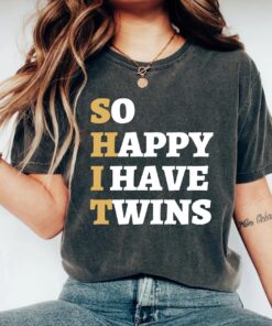 funny mom of twins shirt so happy i have twins pregnancy announcement t shirt for parents twin announcement gift ox2ip