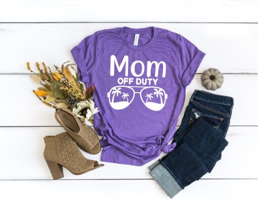 funny mom off duty shirt for brunch weekend getaway cute mom vacation tee girls trip motherhood t shirt qiztq