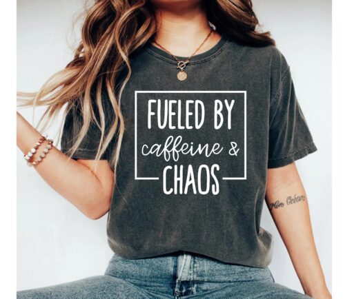 funny mom shirt for coffee lovers busy moms kindergarten and preschool teachers mothers day t shirt btqd6
