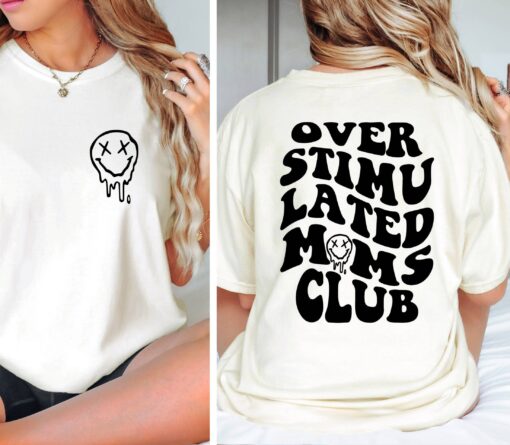 funny mom shirt for overstimulated moms club cute retro best mom t shirt cool mom life tee for mothers day