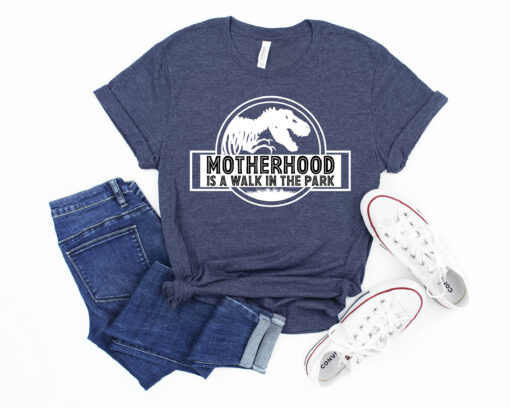 funny mom shirt motherhood is a walk in the park dinosaur design best mom ever t shirt for mothers day gifts