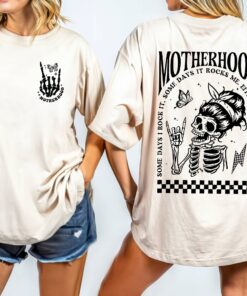 funny mom shirt motherhood rocks skeleton design best mom ever t shirt for mothers day unique rocker mom gift cs7iv