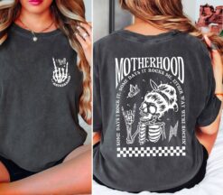 funny mom shirt motherhood rocks skeleton design best mom ever t shirt for mothers day unique rocker mom gift piuos