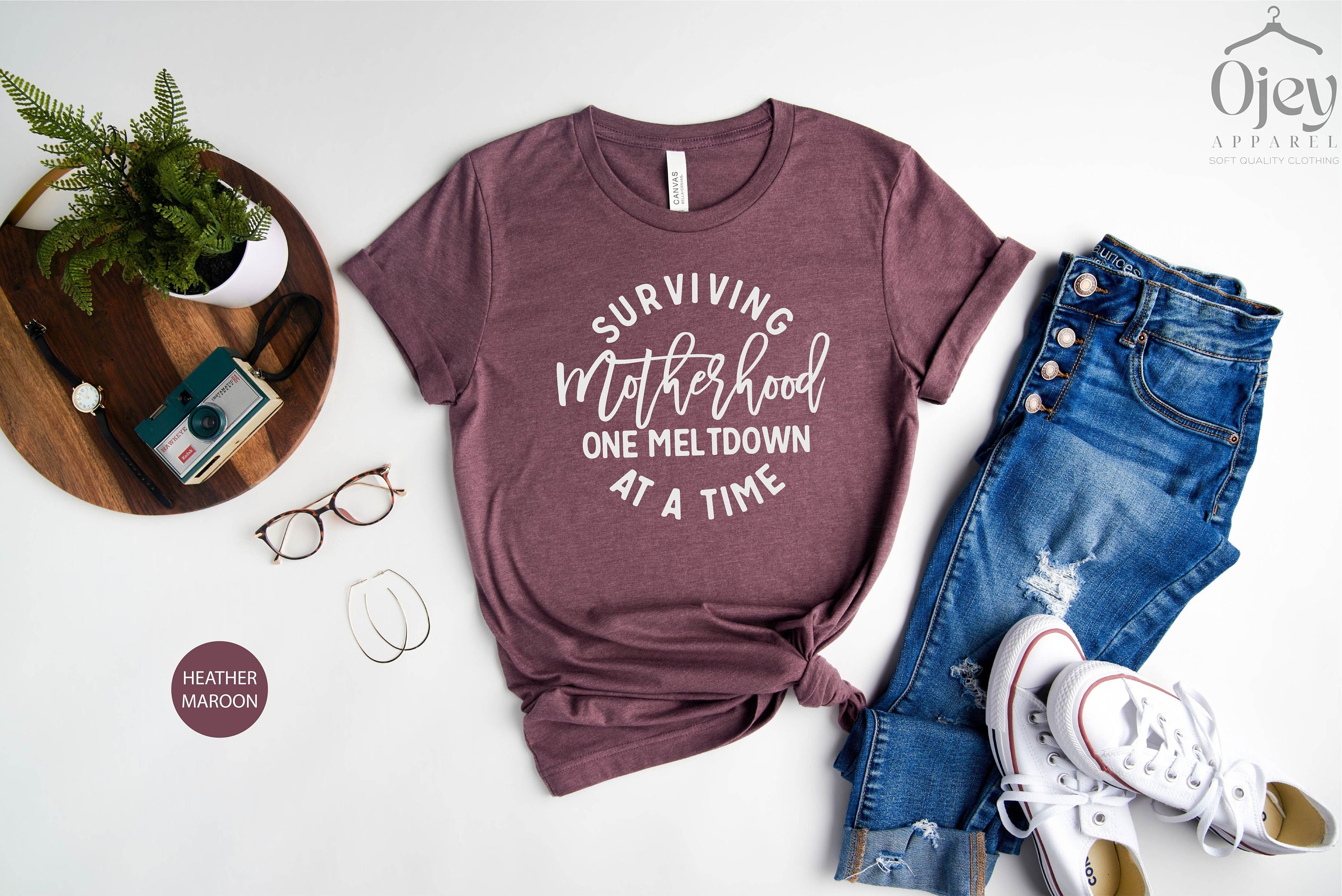 funny mom shirt surviving motherhood one meltdown at a time sarcastic t shirt for mothers day gifts from daughter qf7qi scaled