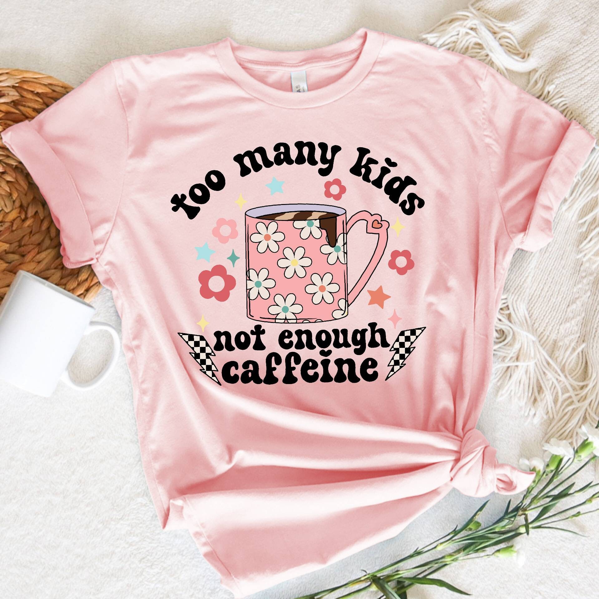 funny mom shirt with too many kids and not enough caffeine coffee mom t shirt for sarcastic moms and mothers day qin7s