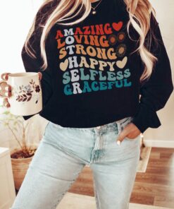 funny mom sweatshirt for cool moms club loving strong selfless graceful gift for mothers day unique mom life shirt okxvm