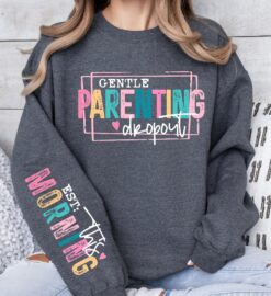 funny mom sweatshirt gentle parenting dropout hoodie for mothers day baby reveal gift for her li1pp