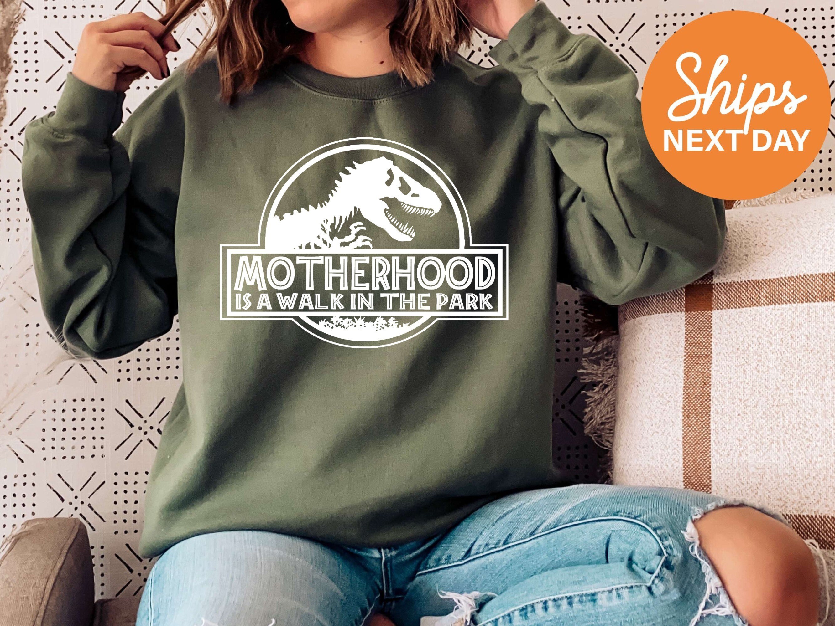 funny mom sweatshirt motherhood is a walk in the park cute mom life hoodie personalized gifts for new moms s6041 scaled