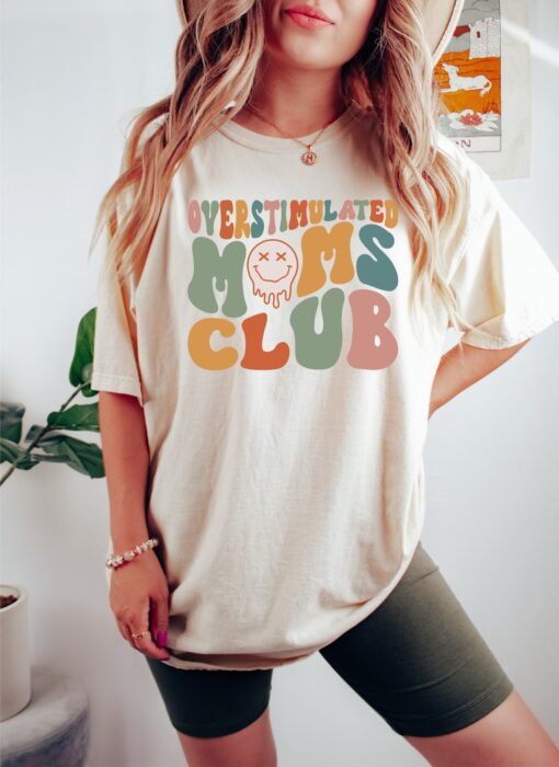 funny mom t shirt for overstimulated moms club cute retro shirt cool mom life tee unique mothers day gift fqlzd