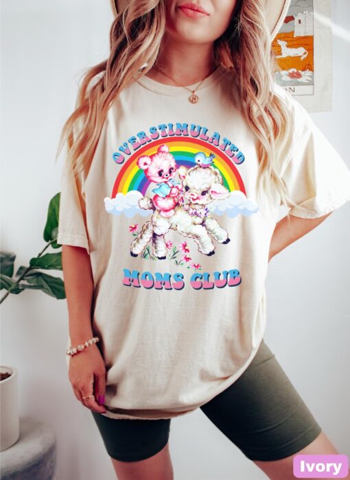 funny overstimulated moms club shirt cute retro mom life tee best mom ever shirt for mothers day gifts