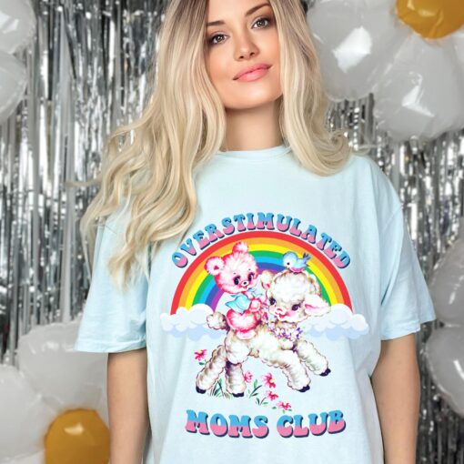 funny overstimulated moms club shirt cute retro mom life tee best mom ever shirt for mothers day gifts