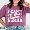 Funny Pregnancy Announcement Shirt for New Moms Busy Growing a Human Ideal for Mothers Day Baby Reveal and Pregnancy Reveal