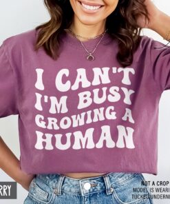 funny pregnancy announcement shirt for new moms busy growing a human ideal for mothers day baby reveal and pregnancy reveal bkrmn