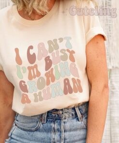 funny pregnancy announcement shirt i cant im busy growing a human cute expecting mother top for mothers day gifts i3qeg