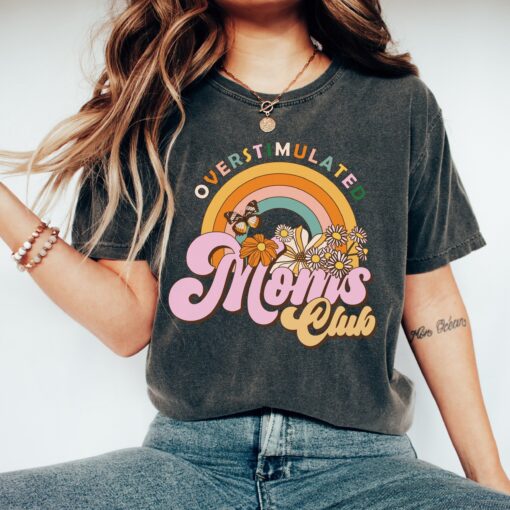 funny retro mom shirt overstimulated moms club cute t shirt for mothers day gifts best mom ever shirt 3dh8a