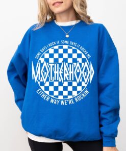 funny rocking motherhood sweatshirt with skeleton design trendy front and back graphic mom life apparel for mothers day cavt6