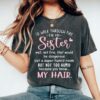 funny sister shirt for big and little sisters unique gifts for sister with humorous sayings aunt shirt bscyu