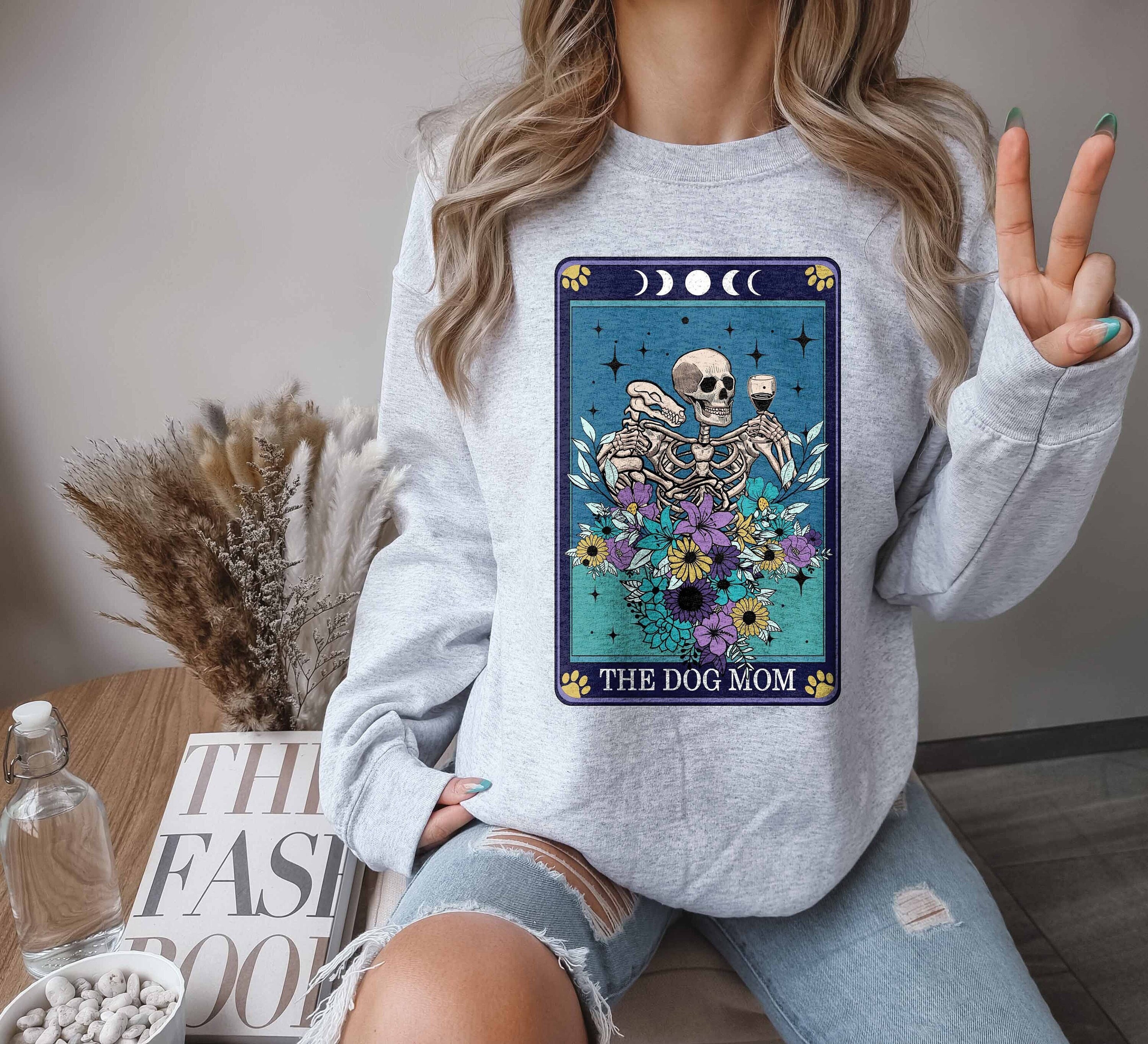 funny skeleton dog mom sweatshirt for new dog moms gifts for dog lovers unique dog mom shirt mldg1 scaled
