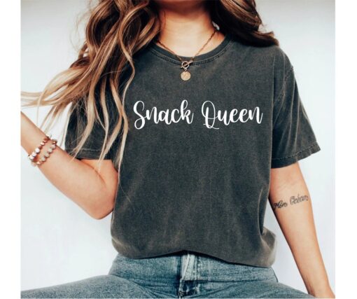 funny snack queen t shirt for food lovers dog shirt cute foodie tee gift for her cookie lover snack shirt 3dlhr