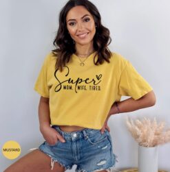 funny super mom life t shirt for mothers day sarcastic mom shirt best mom ever gift cute mommy crewneck top dxlui