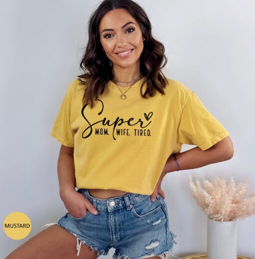 funny super mom life t shirt for mothers day sarcastic mom shirt best mom ever gift cute mommy crewneck top
