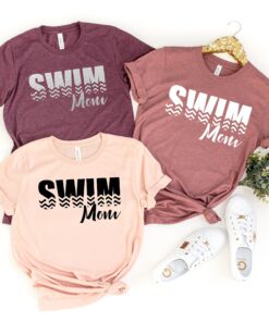 funny swim mom t shirt for women cute mom life tees best mom shirts for family activities and summer fun zfhnn