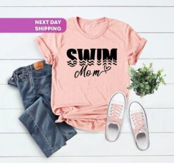 funny swim mom t shirt for women sports mom life shirt cute mama t shirts family shirts for swimmer moms 45eo6 scaled