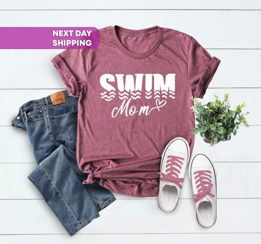 funny swim mom t shirt for women sports mom life shirt cute mama t shirts family shirts for swimmer moms uaffh scaled