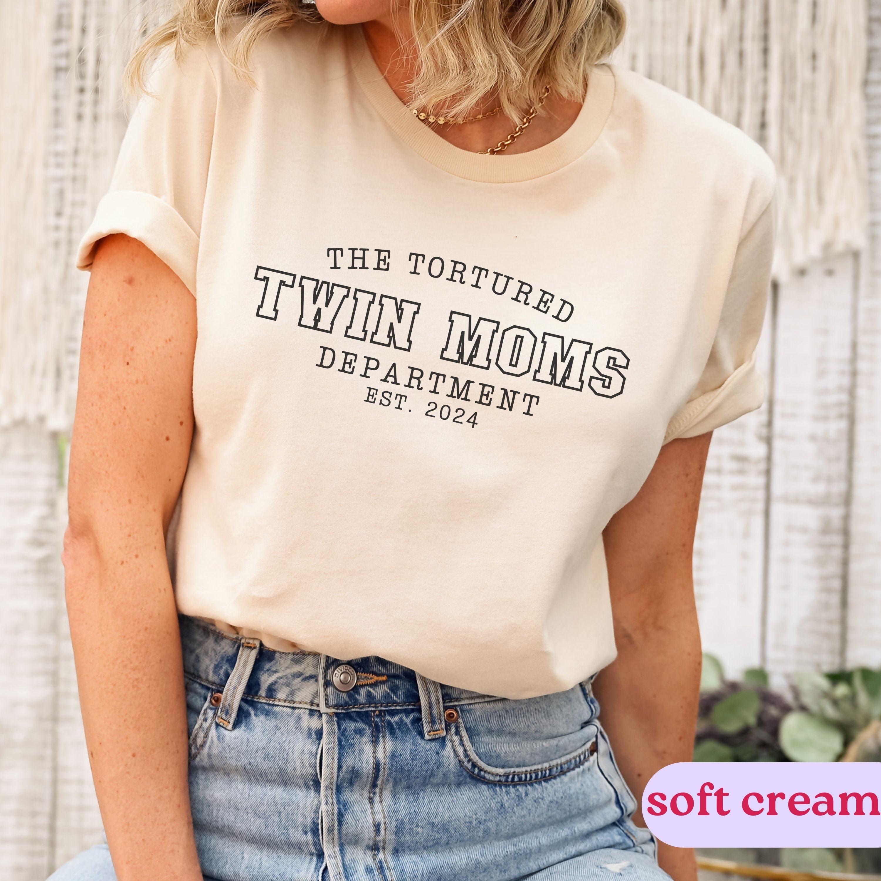 funny twin mama shirt custom est tortured twin moms department mothers day t shirt unique gift for twin mothers bjddp